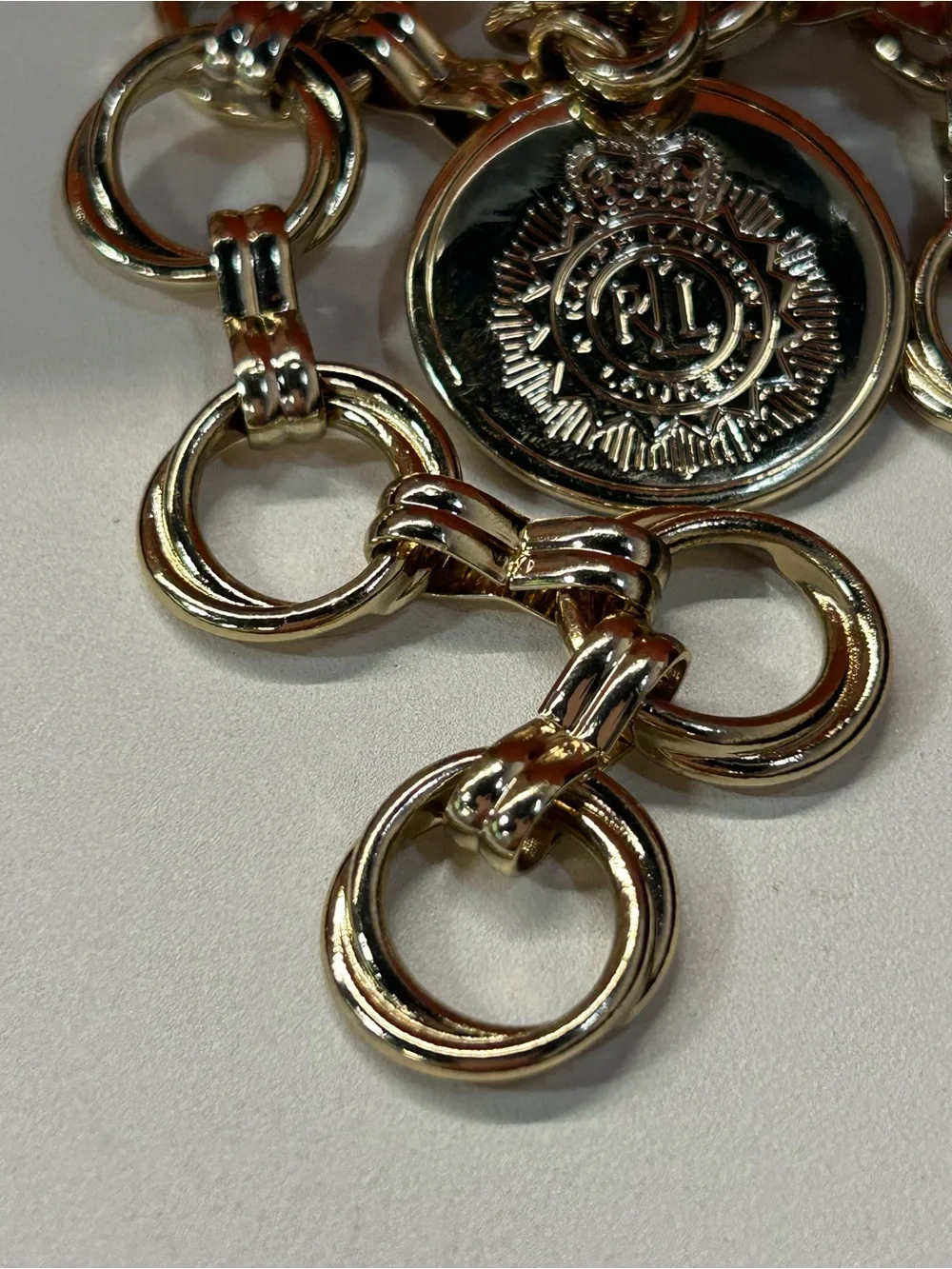 Ralph Lauren gold chain belt great condition